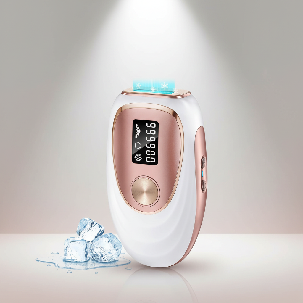 IPL Hair Removal Device with Ice Cooling Technology