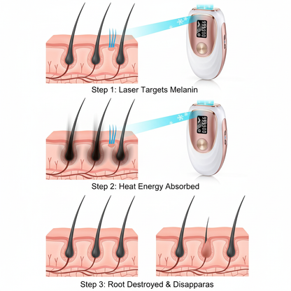 IPL Hair Removal Device with Ice Cooling Technology